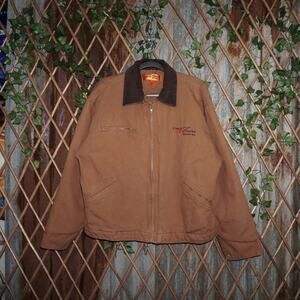 Large-Vintage Y2K cornerstone zip up Detroit workwear jacket